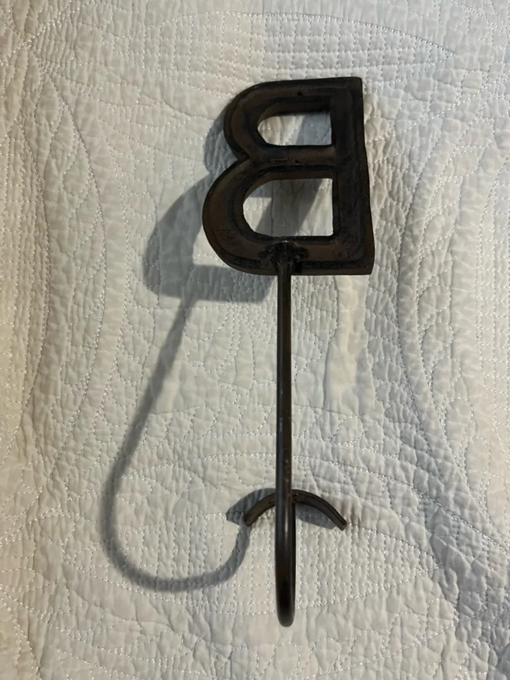 Rustic Decorative Letter B Wall Hook